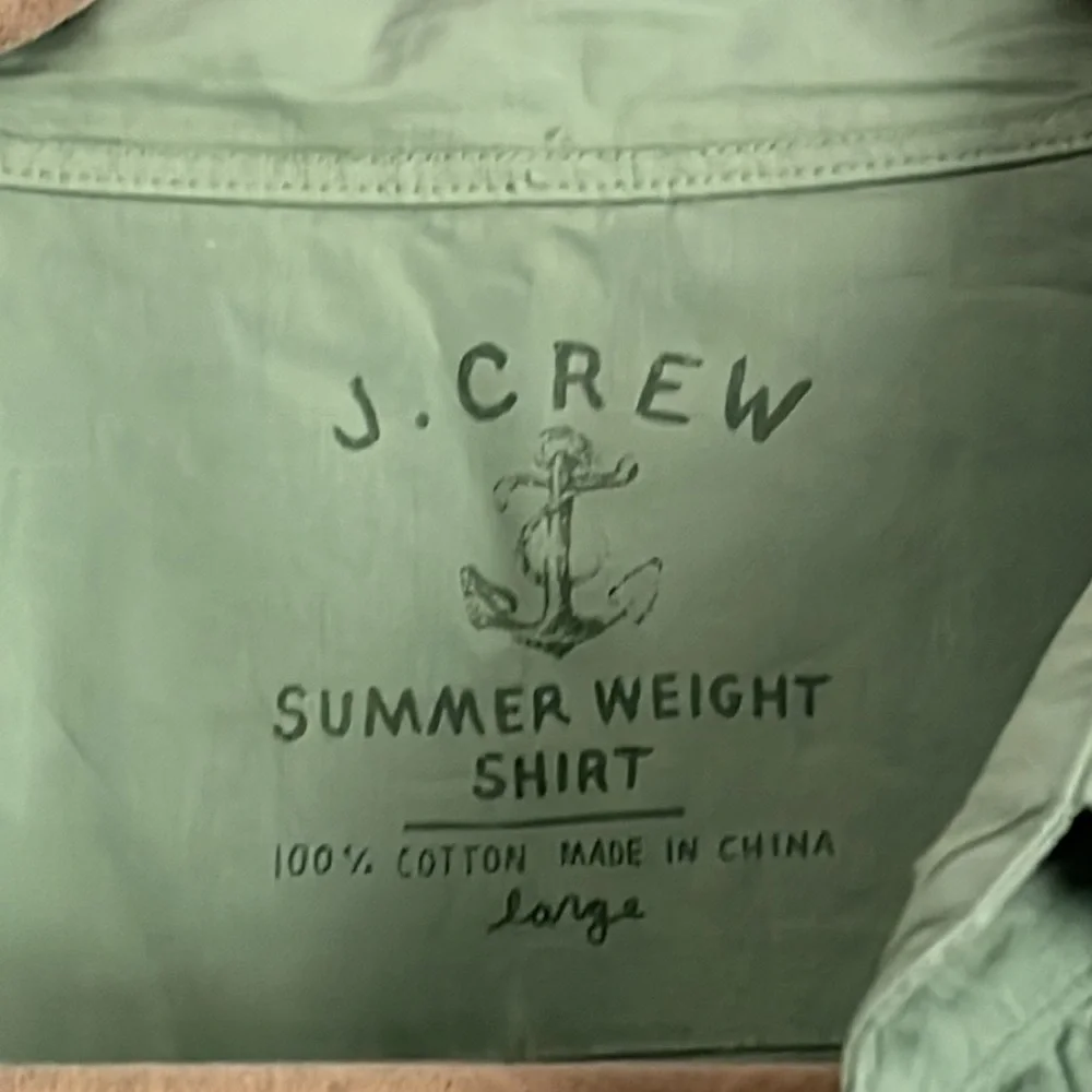 J Crew Summer Weight Shirt in Green